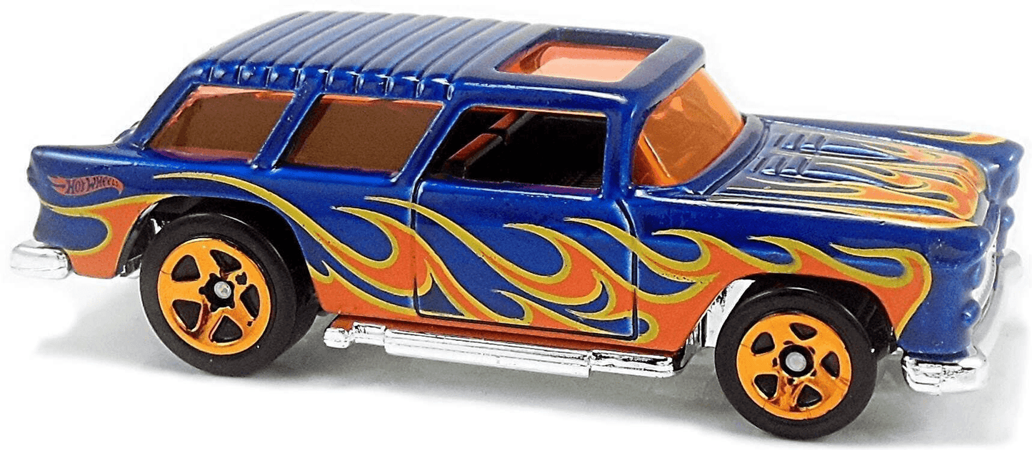 Hot Wheels 2018 - Collector # 146/365 - HW Flames 6/10 - Classic '55 Nomad - Blue - USA