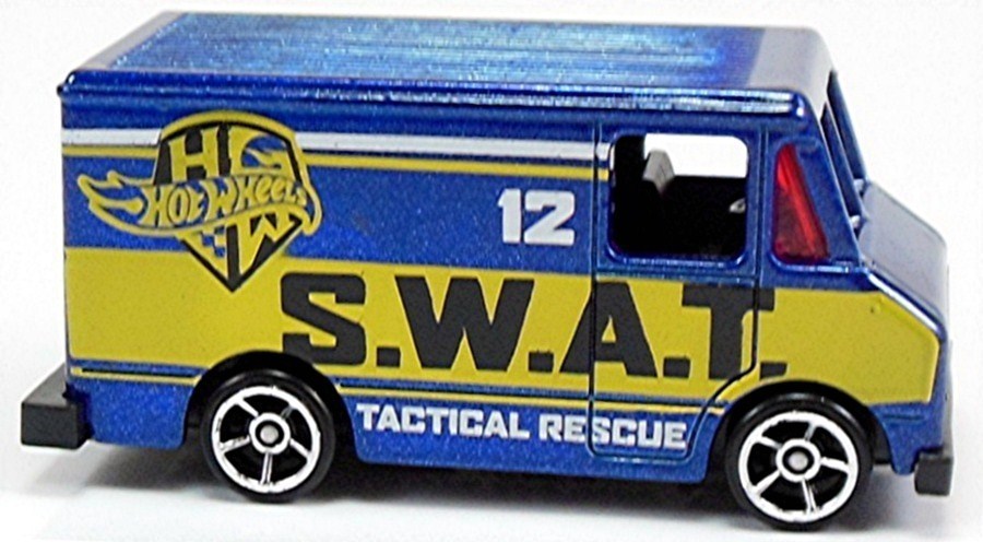 Hot Wheels 2013 - Collector # 012/250 - HW City / HW Rescue - Combat Medic - Metalflake Blue / S.W.A.T. / #12- USA Card