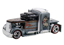 Hot Wheels 2013 - Pop Culture: Live Nation - Convoy Custom - Metalflake Gray - AC/DC - Metal/Metal & Real Riders