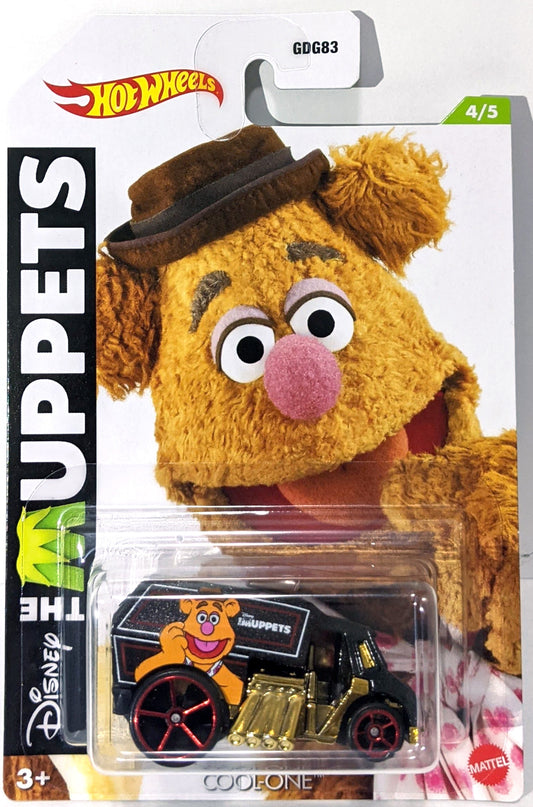 Hot Wheels 2021 - Disney The Muppets # 4/5 - Cool-One - Black - Red OH5SP Wheels - Gold Chrome Windows - Gold Chrome Interior