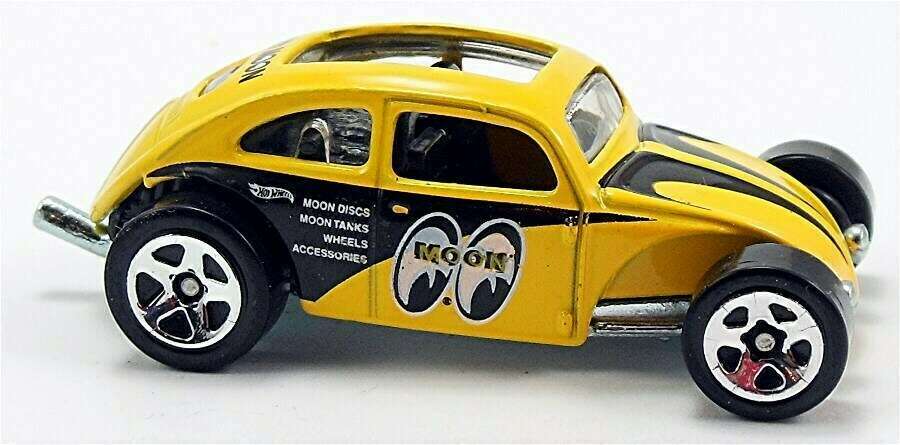 Hot Wheels 2014 - Collector # 247/250 - HW Workshop / HW Performance - Custom Volkswagen Beetle - Yellow / Mooneyes - USA Card