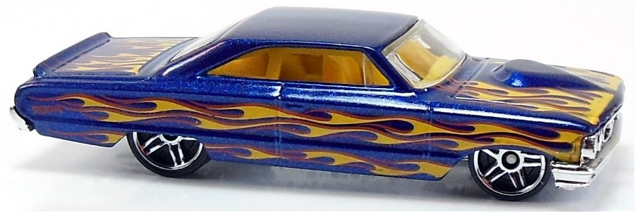 Hot Wheels 2013 - Collector # 218/250 - HW Showroom / Heat Fleet - Custom '64 Galaxie 500 - Metallic Blue - USA '14 HW Workshop Card - Kmart Exclusive