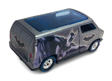 Hot Wheels 2018 - Pop Culture: Alex Ross DC Heroes 03/05 - Custom '77 Dodge Van - Metalflake Gray - Batman - DC Comics - Metal/Metal & Real Riders