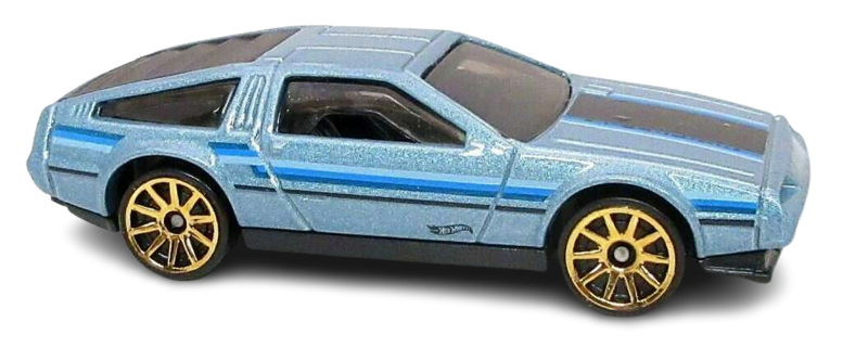 Hot Wheels 2023 - Collector # 101/250 - HW: The '80s 08/10 - DMC Delorean - Light Metallic Blue - IC