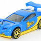 Hot Wheels 2017 - Theme Series / Despicable ME Minion Made 5/6 - Synkro - Blue - Yellow 10 Spoke Wheels - Grocery Store Exclusive