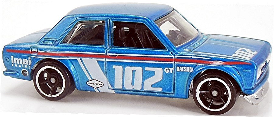 Hot Wheels 2009 - Collector # 037/190 - New Models 37/42 - Datsun Bluebird 510 - Blue - OH5SP Wheels - USA