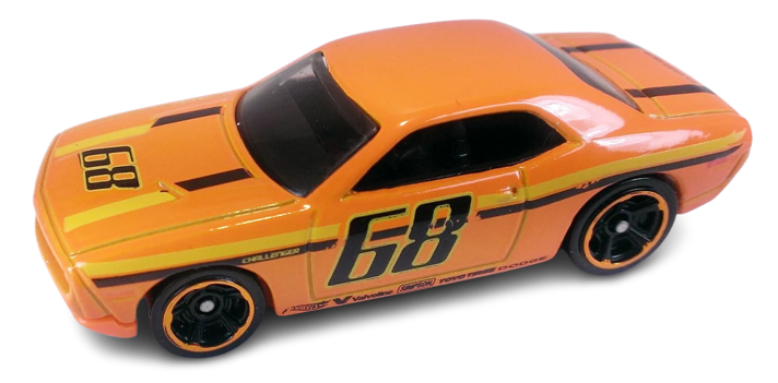 Hot Wheels 2015 - Collector # 234/250 - HW Workshop / Muscle Mania - Dodge Challenger Concept - Orange - '68' - IC