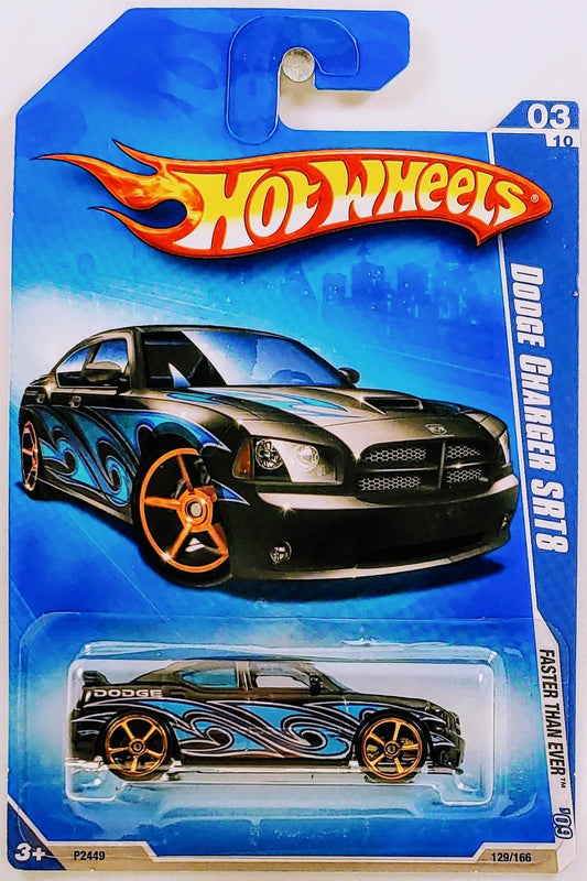 Hot Wheels 2009 - Collector # 129/190 - Faster Than Ever 03/10 - Dodge Charger SRT8 - Black - IC