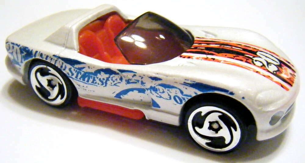 Hot Wheels 1998 - Collector # 724 - Dash 4 Cash Series 4/4 - Dodge Viper RT/10 - White / US Dollar - Sawblades - USA