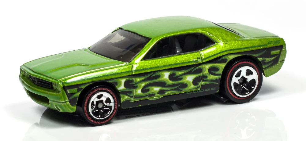 Hot Wheels 2012 - Collector # 153/247 - Heat Fleet 03/10 - Dodge Challenger Concept - Metalflake Green - USA (Copy)