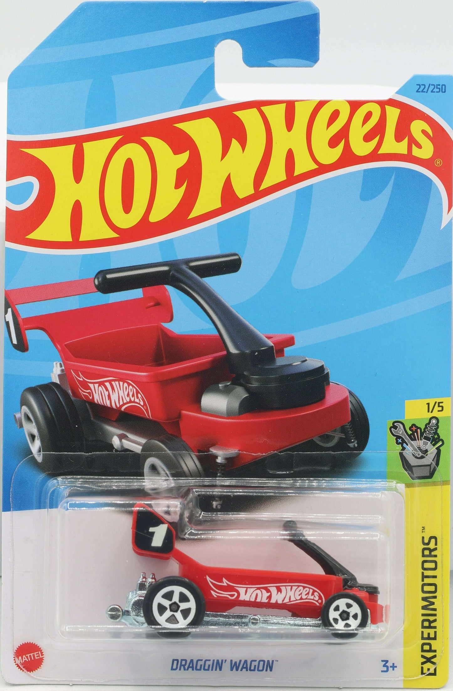 Hot Wheels 2023 - Collector # 022/250 - Experimotors 1/5 - New Models - Draggin' Wagon - Red - IC