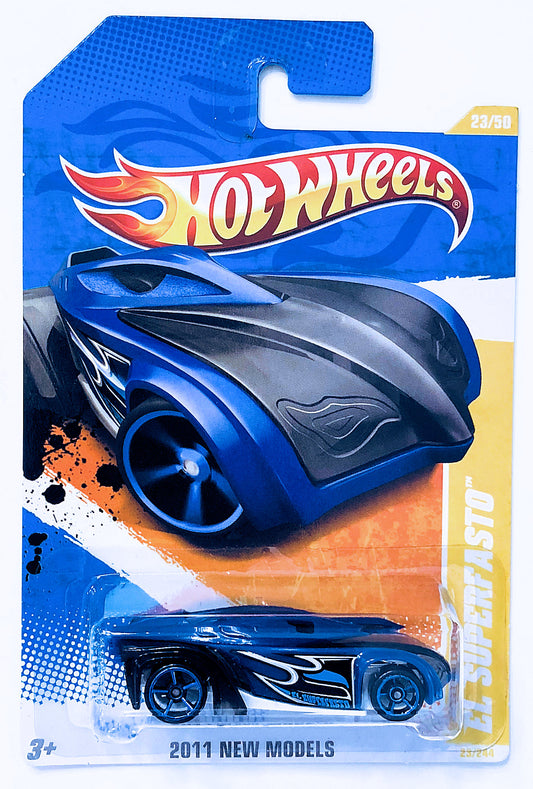 Hot Wheels 2011 - Collector # 023/244 - New Models 23/50 - El Superasto - Blue - USA Card