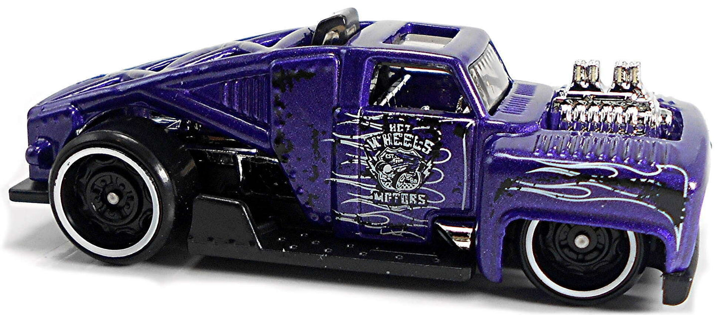 Hot Wheels 2021 - Collector # 120/250 - Rod Squad 3/5 - Erikenstein Rod - Purple / Flames - DD8 Wheels - Kroger Exclusives - USA Card