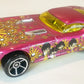 Hot Wheels 2016 - The Beatles - Yellow Submarine&nbsp; # 5/6 - Magenta - Fast FeLion - Chrome on Black OH5SP wheels - Yellow Windows - Chrome Interior - Yellow Plastic Base - USA Card