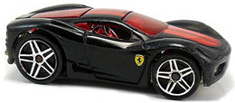 Hot Wheels 2008 - Collector # 068/196 - All Stars 28/36 - Ferrari 360 Modena (Tooned) - Black - USA ''Beckett'' Card