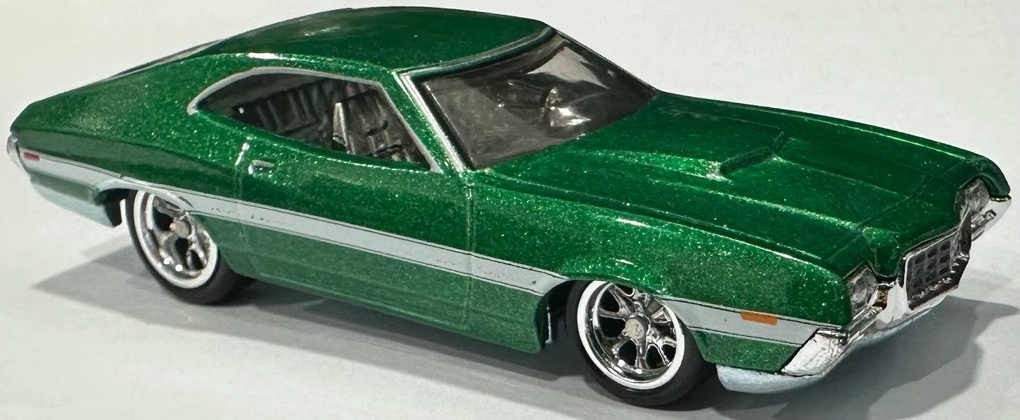 Hot Wheels 2024 Premium Fast Furious F F 3 5 1972 Ford Gran Torino Sport Green Metalflake Metal Metal Real Riders