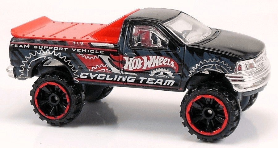 Hot Wheels 2013 - Collector # 045/250 - HW City / HW City Works - Ford F-150 - Black / with Red Bed Cover - OR6SP Wheels - SC