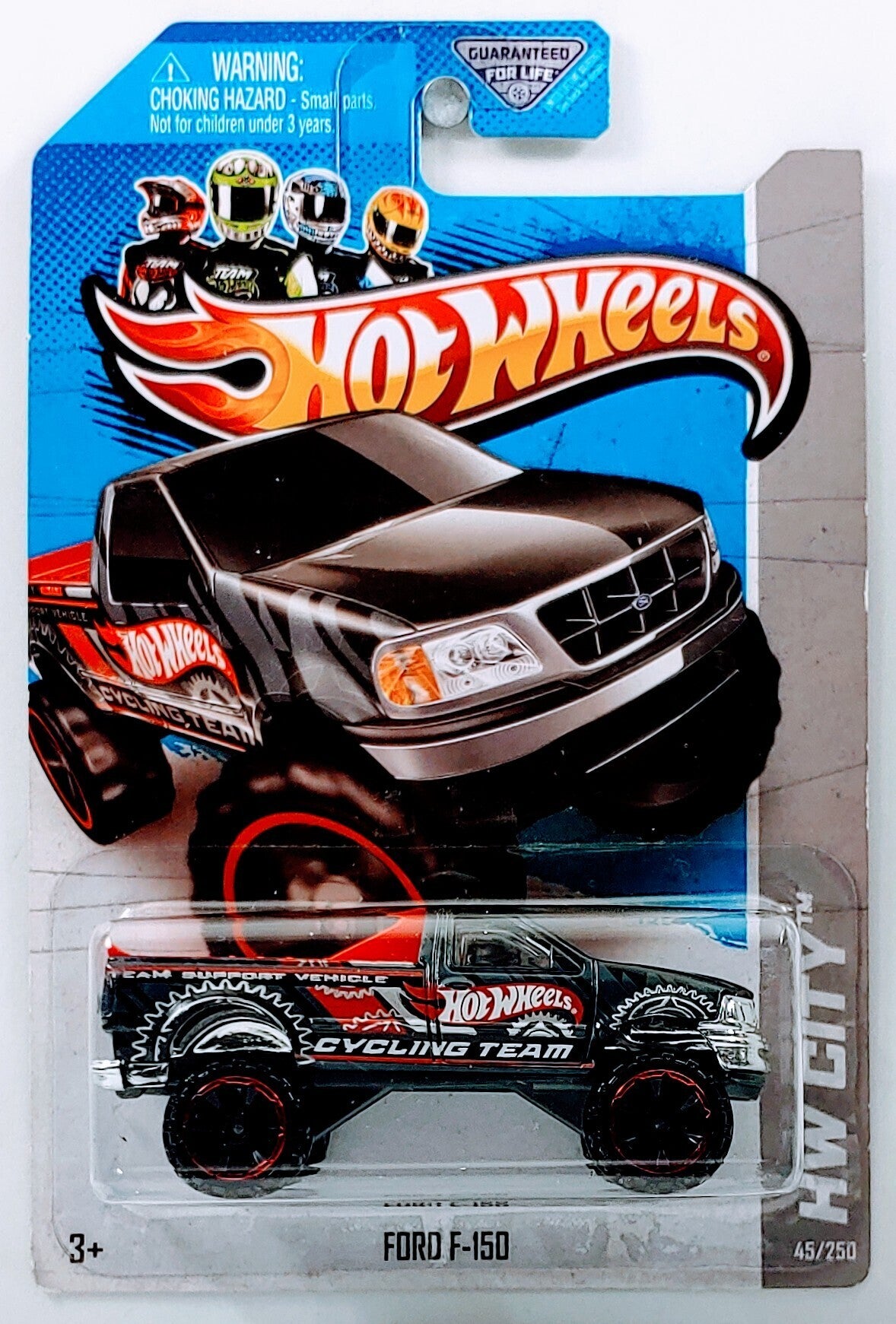 Hot Wheels 2013 - Collector # 045/250 - HW City / HW City Works - Ford F-150 - Black / with Red Bed Cover - OR6SP Wheels - USA Card