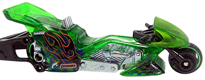 Hot Wheels 2011 - Collector # 124/244 - HW Drag Racers 04/10 - Fright Bike - Transparent Green - USA