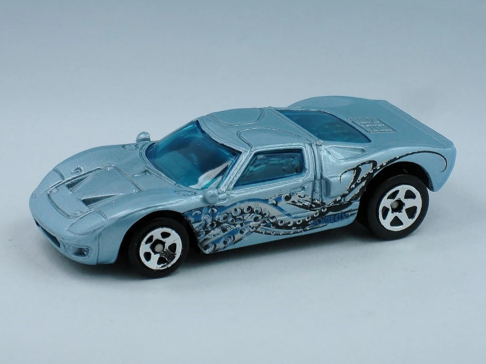 Hot Wheels 2002 - Collector # 222/240 - Ford GT-40 - Light Blue Metallic - USA 1968-2003 Anniversary Card