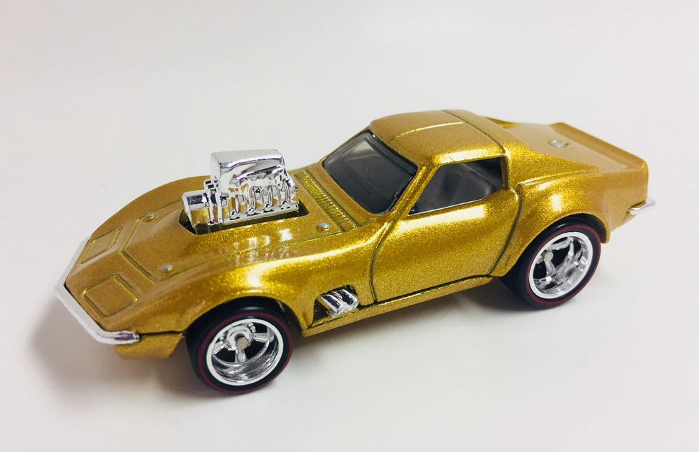 Hot Wheels 2021 - Premium / Replica Entertainment - '68 Corvette Gas Monkey Garage - Gold Metalflake - Metal/Metal & Real Riders