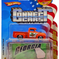 Hot Wheels 2009 - Connect Cars / Race Across the States # 04/50 - Custom '56 Ford Truck - Orange / Georgia - Acrylic Display Case