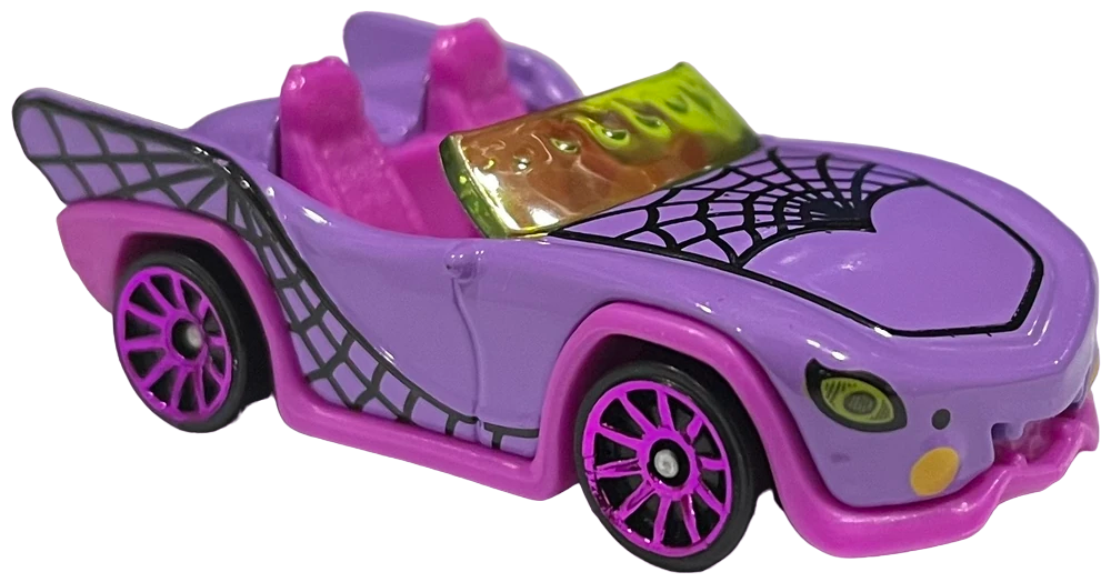 Hot Wheels 2024 - Collector # 003/250 - HW Screen Time 01/10 - New Models - Monster High Ghoul Mobile - Lavender - Monster High - USA