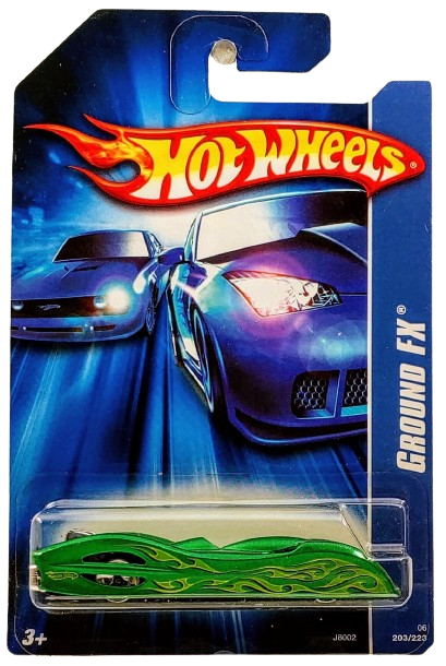 Hot Wheels 2006 - Collector # 203/223 - Ground FX - Green - USA '07 Card