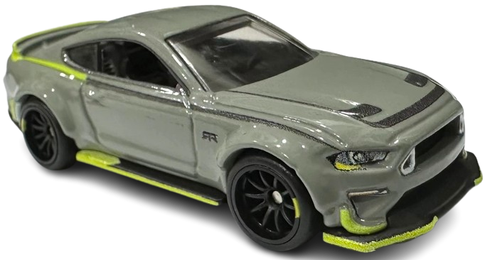 Hot Wheels 2024 - Premium / Car Culture / Slide Street 2 # 5/5 - 2018 Ford Mustang RTR Spec 5 - Gray - Metal/Metal & Real Riders