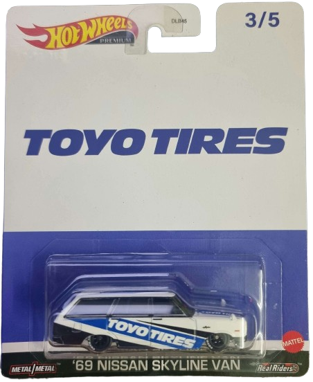 Hot Wheels 2023 - Premium / Pop Culture: Speed Shop 03/05 - '69 Nissan Skyline Van - White - Toyo Tires - Metal/Metal & Real Riders