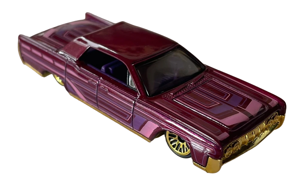 Hot Wheels 2023 - Collector # 246/250 - HW Slammed 05/05 - '64 Lincoln Continental - Metalflake Magenta - USA