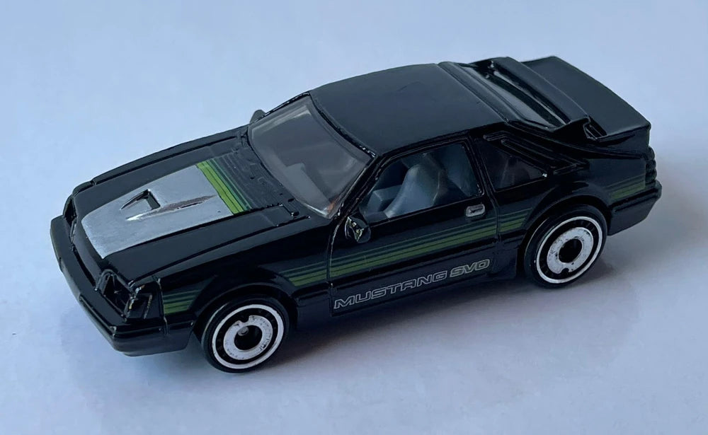 Hot Wheels 2023 - Collector # 025/250 - HW: The '80s 02/10 - '84 Mustang SVO - Black - AeroDisc Wheels - USA