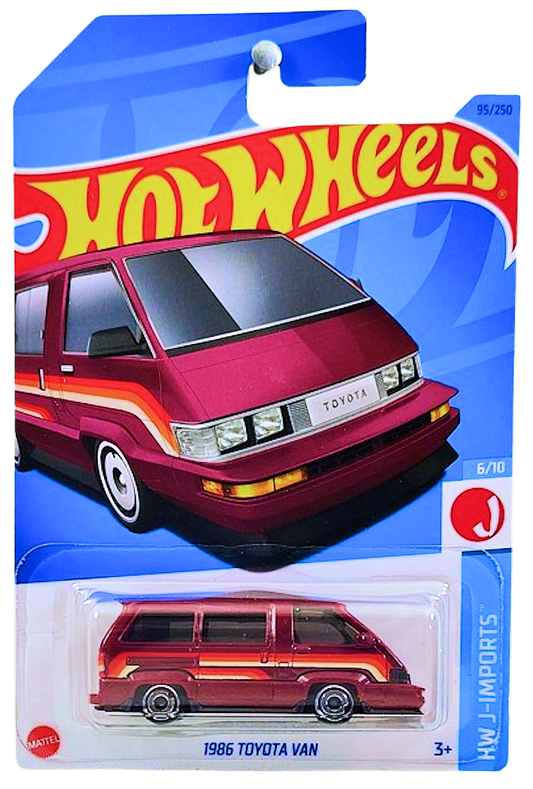 Hot Wheels 2023 - Collector # 095/250 - HW J-Imports 06/10 - 1986 Toyota Van - Maroon - IC