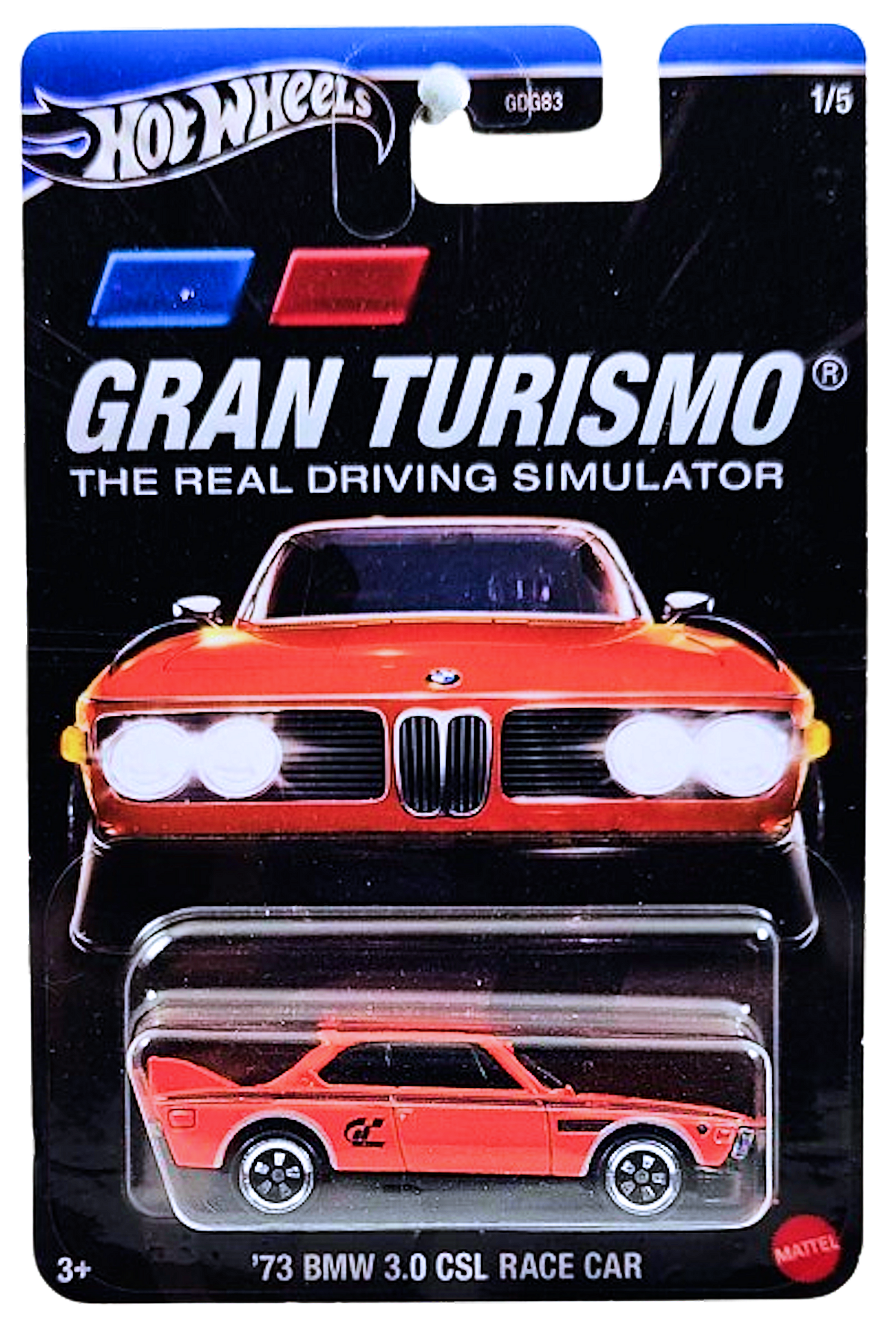 Hot Wheels 2024 - Theme / Gran Turismo / The Real Driving Simulator 1/5 - '73 BMW 3.0 CSL Race Car - Orange - MM5 Wheels - Walmart Exclusive