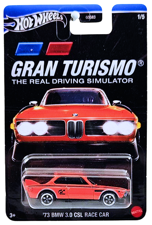 Hot Wheels 2024 - Theme / Gran Turismo / The Real Driving Simulator 1/5 - '73 BMW 3.0 CSL Race Car - Orange - MM5 Wheels - Walmart Exclusive