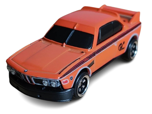 Hot Wheels 2024 - Theme / Gran Turismo / The Real Driving Simulator 1/5 - '73 BMW 3.0 CSL Race Car - Orange - MM5 Wheels - Walmart Exclusive