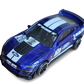 Hot Wheels 2024 - Theme / Gran Turismo / The Real Driving Simulator 4/5 - '20 Ford Mustang Shelby GT500 - Blue / #20 - Black with Chrome Ring MM5 Wheels - Walmart Exclusive