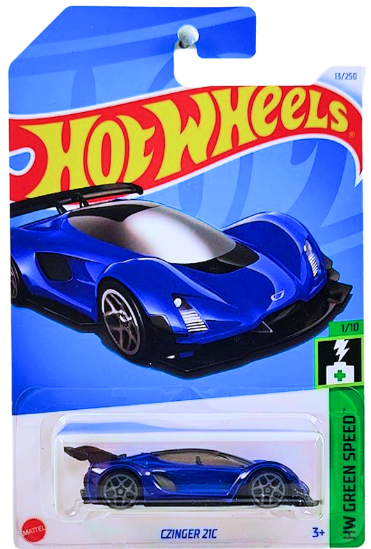 Hot Wheels 2024 - Collector # 013/250 - HW Green Speed 01/10 - New Models - Czinger 21C - Blue My Mind - IC