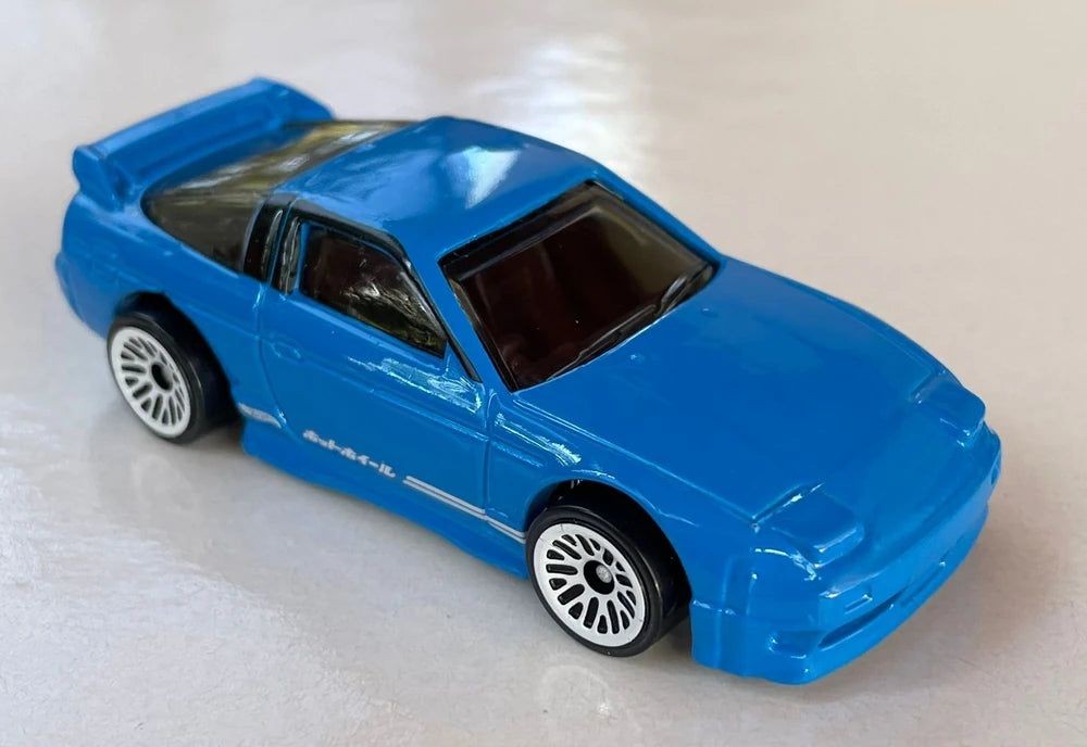 Hot Wheels 2024 - Collector # 211/250 - HW: The '90s 6/10 - '96 Nissan 180SX Type X - Sky Blue - White Lace Wheels - USA Card