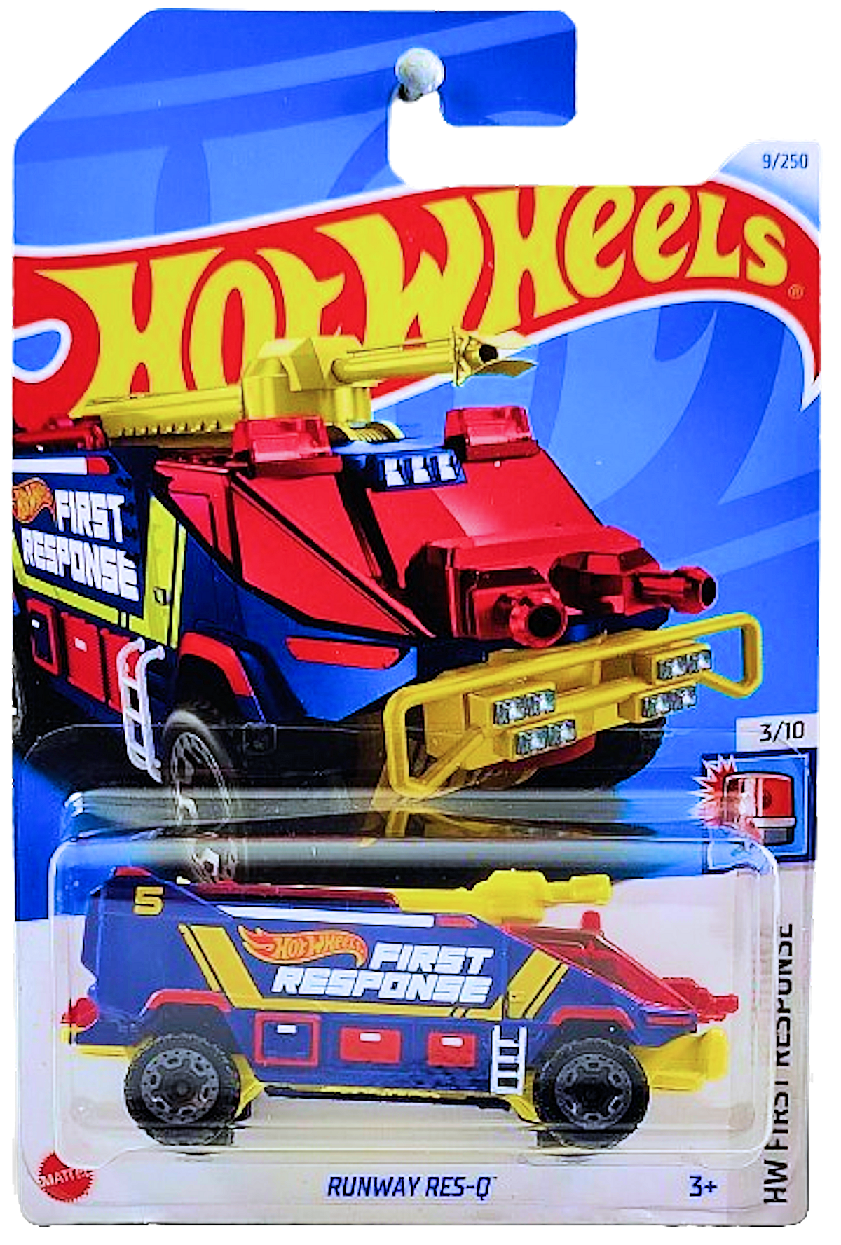 Hot Wheels 2024 - Collector # 009/250 - HW First Response 03/10 - Runway Res-Q - Dark Blue - 'First Response' - IC