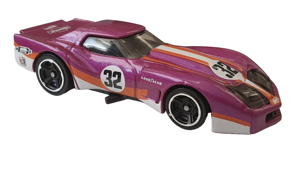 Hot Wheels 2024 - Collector # 011/250 - HW Modified 02/10 - '76 Greenwood Corvette - Metalflake Plum - '32' - USA