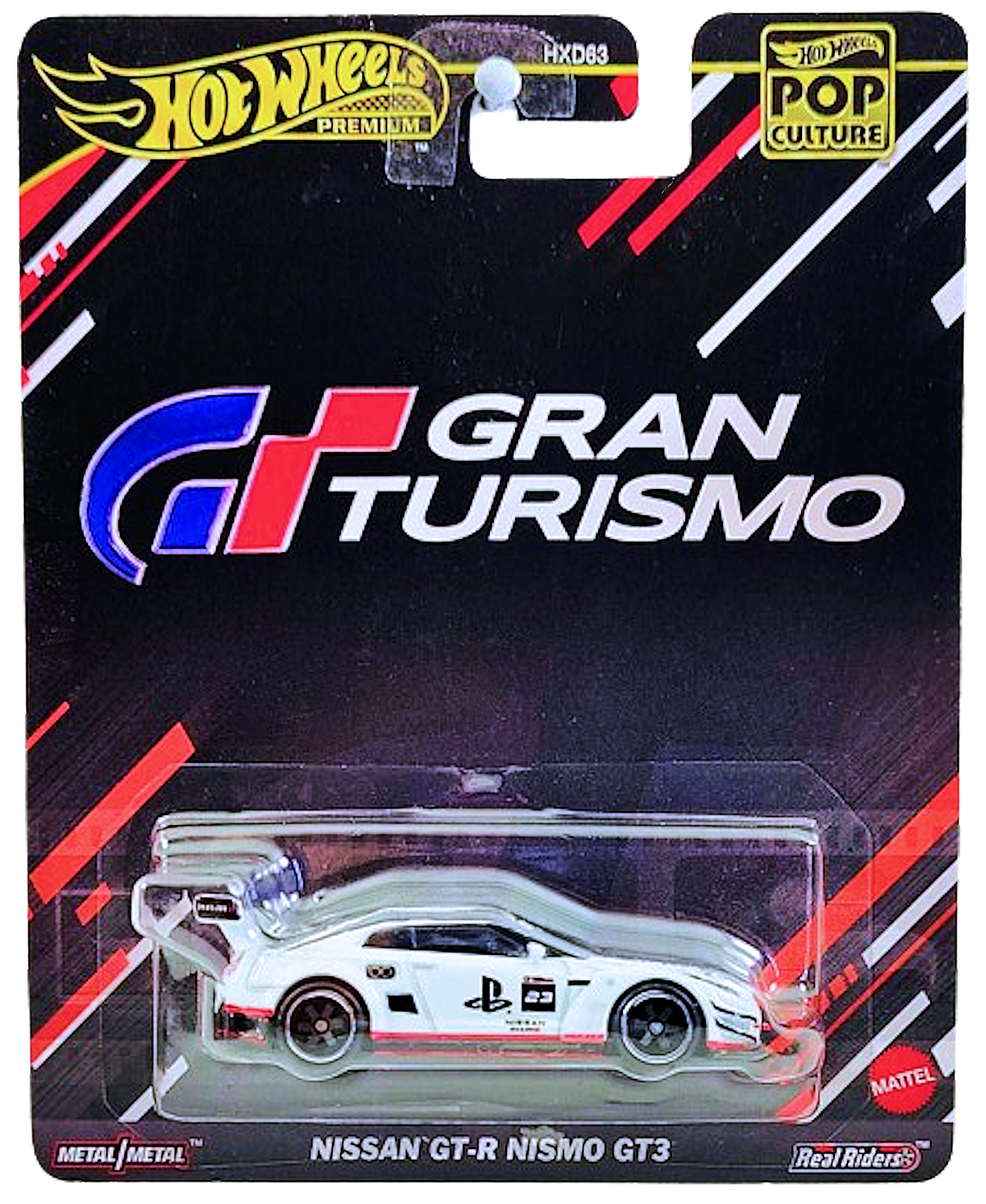 Hot Wheels 2024 - Premium / Pop Culture / Gran Turismo - Nissan GT-R Nismo GT3 - White - Metal/Metal & Real Riders - NEW Casting