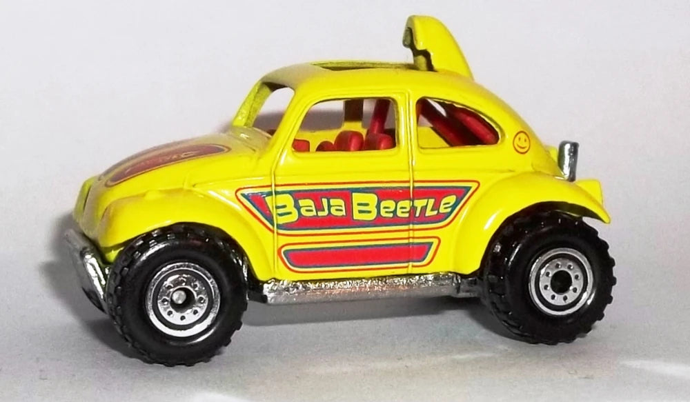 Hot Wheels 2013 - Flying Customs / Mix 3 - Volkswagen Baja Beetle - Yellow / 'Baja Beetle' - CT Wheels - Metal/Metal - Target Exclusive