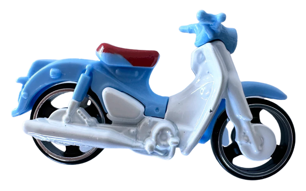 Hot Wheels 2023 - Collector # 087/250 - HW Moto 03/05 - Honda Super Cub - Light Blue & White / Red Seat - USA