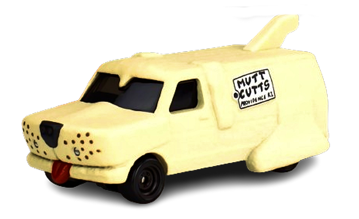 Hot Wheels 2024 - Premium / Pop Culture / Dumb and Dumber - Mutt Cutts Van - Textured Tan / "MUTT CUTTS PROVIDENCE R.I." - Metal/Metal & Real Riders