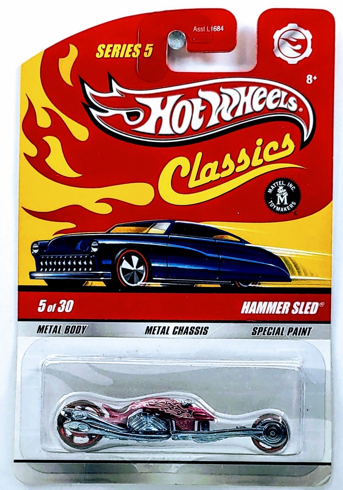 Hot Wheels 2009 - Classics Series 5 # 05/30 - Hammer Sled - Spectraflame Pink - Metal/Metal