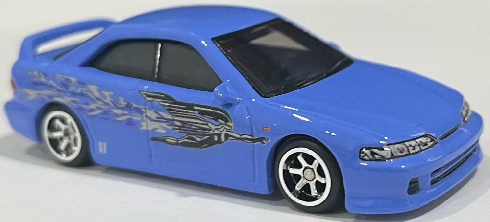 Hot Wheels 2023 - Premium / Fast & Furious # 01/05 - Custom Acura Integra Sedan GSR - Blue - Metal/Metal & Real Riders - Mix 3 - Fast & Furious Card