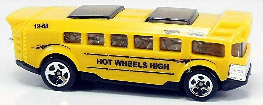 Hot Wheels 2013 - Collector # 120/250 - HW Racing / Thrill Racers - New Models - Hot Wheels High - Yellow / School Bus Graphics - USA Card