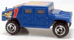 Hot Wheels 1997 - Race Team Series III 1/4 - Hummer - Blue - Unpainted Base - IC