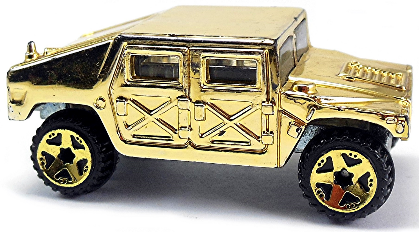 Hot Wheels 2007 - Collector # 055/180 - Gold Rides 3/4 - Humvee - Gold Chrome - USA Card